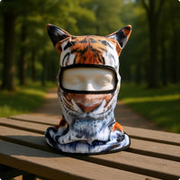 Bird-Eye Material 3D Creature Mask Hood Polyester 3D Creature Ear Balaclava Stretch Ear Hood Lightweight for Riding, Running, Fishing, Hiking