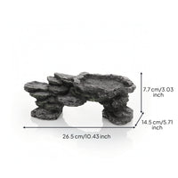 Resin Reptile Hide Realistic Reptile Cave with Arch Hollow Rock Cave Safe for Reptiles, Aquariums