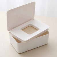 Storage Box for Office Desk and Home Office, Light Luxury Style Tissue Box for Living Room, Wipes Dispenser with Removable Lid, Storage Case