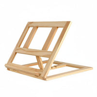 2 in 1 Portable Art Easel Set Writing Ledge Foldable Drawing Easel Sturdy Wooden Sketch Board Non-Slip Feet for Studio