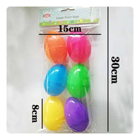 24 Pieces Reusable DIY Craft Egg Bright Colors Plastic Easter Egg Hangable Holiday Decoration for Children