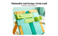 Multi-Angle Adjustment Adjustable Desktop Book Stand Multifunctional perusing Aid Handsunrestricted Use recipe & reference holder with comfortl with sheet holders for Office Workers, Professionals, Study Room, Desk, Library, Bedroom