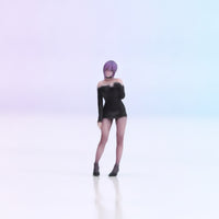 1/64 Scale Female Miniature Figure Detailed Short Haired Lady Figure Lifelike Female Figurine Collectible for Collectors
