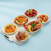 Foldable Food Warming Mat Adjustable Temperature Silicone Warming Mat Portable Appliance Lightweight for Party
