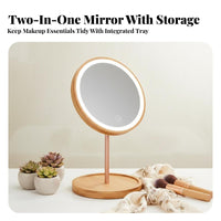 Lighted Makeup Mirror with Tray Base illuminated light upd Home Furnishing for Gifters