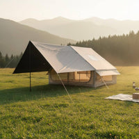 Pole-without Design Inflatable Camping Tent Protection Waterproof Air Tent Black Vinyl Coating UPF 50+ for Groups