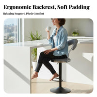 With spine supportrest Adjustable rotating Bar Stool Modern Design Adjustable rotating Stool Built-in Footrest Seating Furniture Stable Base for Restaurant Owners, Homeowners, Adults, Counter, Kitchen Island, Dining Room, Lounge