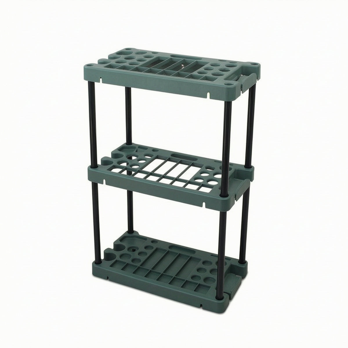 3 Tier Garden Tool Rack Heavy-Duty Garden Tool Organizer Freestanding Space-Saving for Gardeners, Homeowners, Shed, Garage, Utility Room, Balcony
