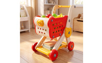 Role-Playing Toy Shopping Cart Toddler-Sized Play Shopping Cart Imaginative Trolley Smooth Rolling for Toddlers, Kids, Playroom