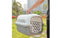 Pet Carrier with Barrier Secure Hard-Sided Cat Carrier Easy to Hygienic Pet Enclosure Crate with Handle cats, Car Travel
