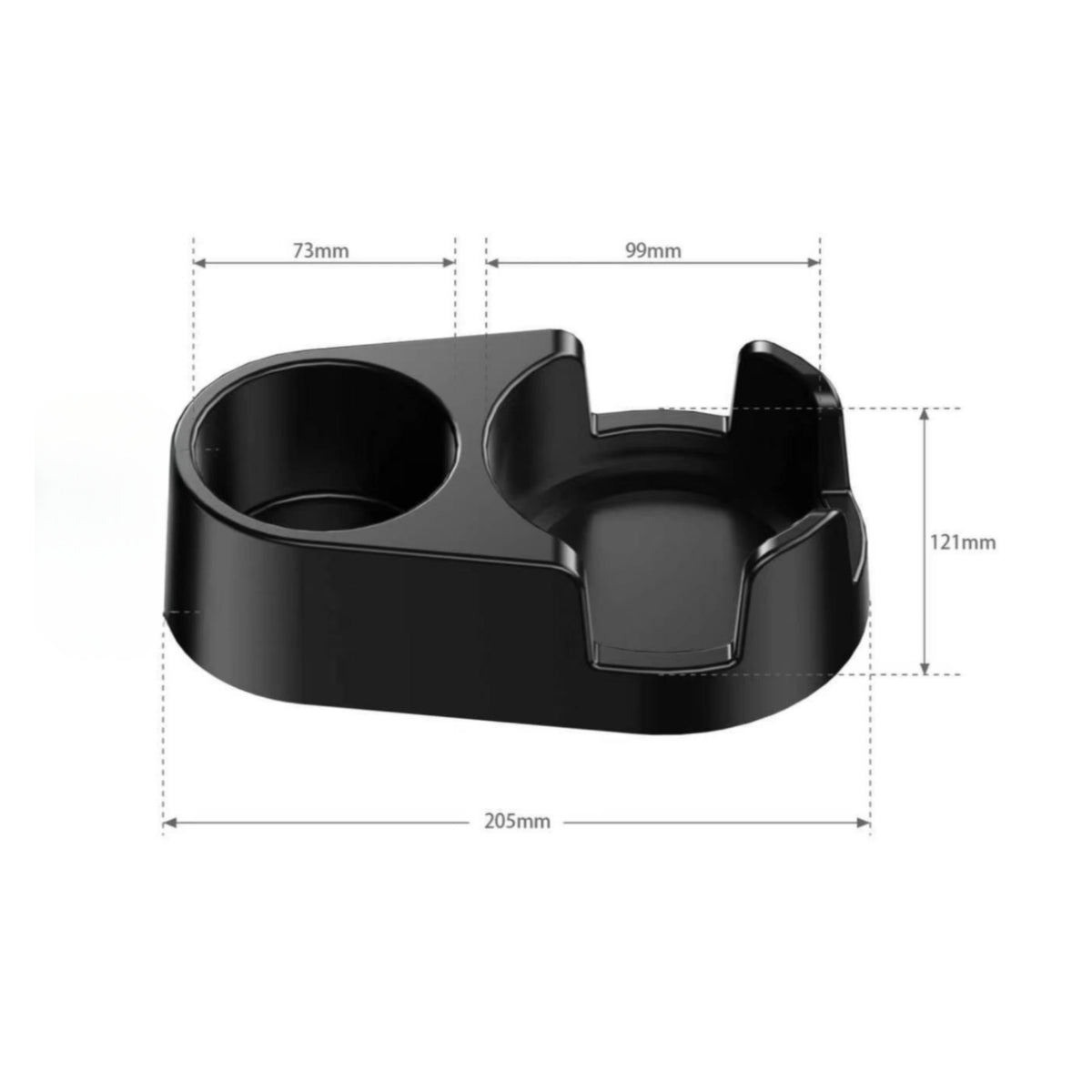 Two-compartmentSlot Car Kettle Base with Cup Holder Secure Vehicle Cup Holder Base Glossy Oversized for Truck Drivers