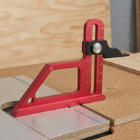 Anodized Woodworking Height Gauge Fine Graduations Table Saw Height Gauge Knurled Knob Shop Tool Triangular Base