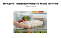 Shockresistant 6-ovum carrier holder shatter-resistantresistant Portable 6-ovum carrier holder Individual Compartments Kitchen Accessory Easy-Carry handle for tripers, outdoor mealkers, Home Cooks, Refrigerator, outdoor meal, Camping