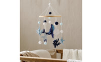 Baby Mobile with Felt Ornaments Ocean-Themed Crib Mobile Hanging for Newborns