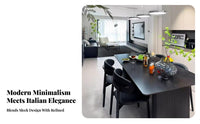 Scratch Resistant Black Sintered Stone Dining Table Easy to Clean Modern Rectangular Dining Set Long-Lasting Construction Minimalist Kitchen Table and Chairs Heavy Duty for Apartment Dwellers, Homeowners, Families, Cafe, Restaurant