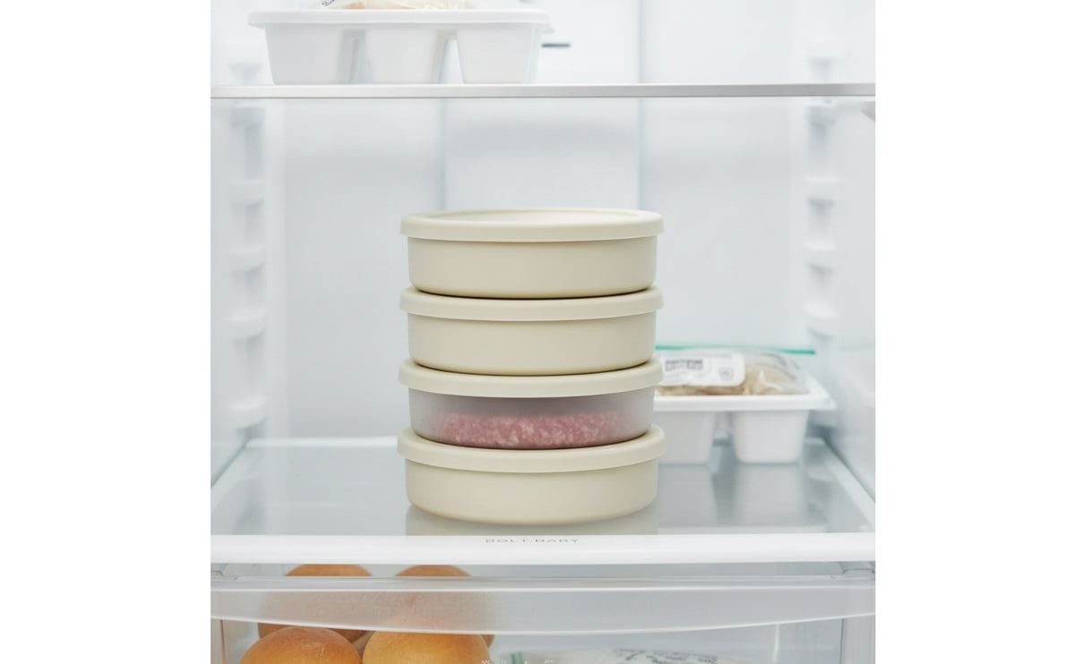 Food-Safe Free Silicone Food Container with Lid Low-Height Silicone Storage Box with Lid Freezer-Safe Meal Prep Containers Flexible