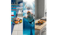 Mirrored Swim Goggles with Swim Cap Sleek Eyewear Adjustable for Athletes