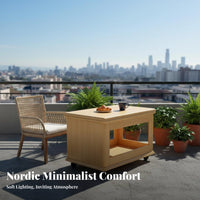 Space-Saving Expandable Storage Trolley Mobile Design Multi-Tier Rolling Shelf Versatile Functionality Coffee Table Sturdy Construction for Apartment Dwellers, Homeowners, Entertainers, Living Room, Balcony, Home Office, Dining Area