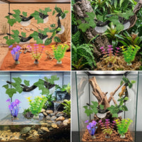 5 Piece Reptile Hide with Climbing Surfaces, Realistic Crested Gecko Tank Accessories, Moisture-Resistant Jungle Vivarium Decor