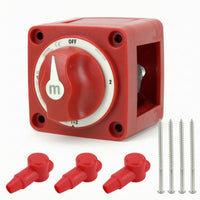 Manual Rotary Battery Disconnect Switch Parasitic Drain Protection Battery Disconnect Switch Surface-Mount Compact for Vehicles