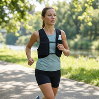 Running Vest with Water Bottle Adjustable Vest with Water Bottle