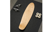 Natural Wood Finish aquaticShaped Skateboard Deck Pre-Drilled Holes 22-Inch Skateboard Deck