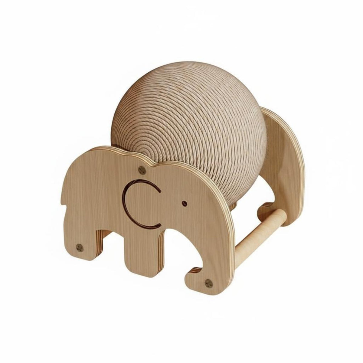 Teeth Grinding Rabbit Feeder Ball Interactive Hay Ball Toy Sturdy Wooden Hay Holder for Rabbits
