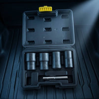 5 Pieces Nut Extractor Socket Set Impact-Grade Nut Extractor Set Universal Bolt Remover Kit for Mechanics, Hobbyists