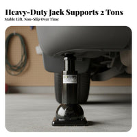 4000 Lb Capacity Columnar Screw Lift Adjustable Height Manual Spiral Lift Mechanical Operation Vertical Car Lift Heavy Duty Steel Construction for Away-Road Enthusiasts, SUV Owners, Tire Change, Roadside Emergency, Garage