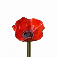 Handmade Flower Bowl Stake Outdoor Metal Flower Stake Weather-Resistant Garden Decor Everlasting Bloom