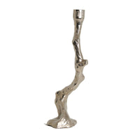 Taper Candle Holder Curved Candlestick with Weighted Base Aluminum Candle Holder with Weighted Base for Restaurant