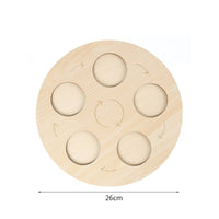 Recessed Cycle Recognition Board Printed Arrows Educational Matching Game Board Round Life Cycle Matching Game Set Natural Wood