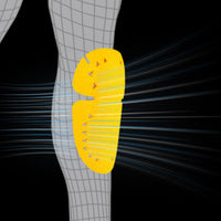 Left and Right Pair Motorcycle Knee Protectors Perforated Honeycomb Knee Pads