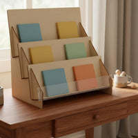 Step Shelf Organizer Versatile Use Wooden Display Rack Easy Assembly Desktop Book Stand Students