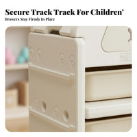 Multi-Bin Toy Organizer animal Design children's Furniture Removable Bins for children