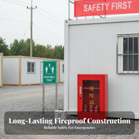 Weather Resistant Fire Equipment Storage Station Sturdy and Long-Lasting Construction Site Fire Station Large Capacity Outdoor Emergency Action Cabinet Stable Base for Safety Managers, Warehouse Personnel, Factories, Warehouses, Parking Garages