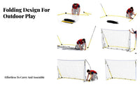 Portable Soccer Goal Easy Assembly Foldable Soccer Net Tear-Resistant Netting Foldable Training Goal for Children, Adults, Outdoor
