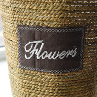 Indoor Plants Seagrass Woven Basket with Liner, Vintage Style Indoor Plant Pot for Home Decor, Hand Woven Storage Basket, 1 Pack Plant Basket