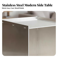 With casters 2-Tier Rolling Trolley Multi-Functional 2-Tier Rolling Stand Space-Saving End Table adaptable Use for Apartment Dwellers, Office Workers, Living Room, Small Spaces, Bedroom, Bathroom