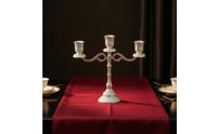 Ornate 3-Arm Candelabra Classic 3-Arm Candlestick Holder Elegant Candle Holder with Three Arms Antique for Mantel