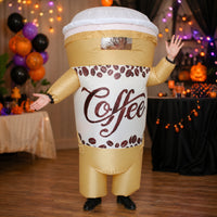Inflate Inflatable Coffee Cup Suit Full-Body Coffee Cup Costume One Size Fits Most Inflatable Costume Oversized for Cosplayers
