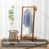 gratisstanding Design Angled Frame Clothes Rail with space-efficient-storageSaving Clothing Rack Easy Assembly Garment Stand Minimalist design for Students, Apartment Dwellers, homeowners, Bedroom, Dorm Room, Entrymethod, walk-through Closet