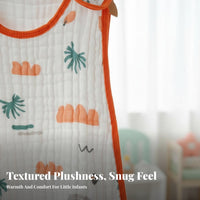 Antimovement-restricting Design Sleeveless Gauze sleep garment Breathable Sleeveless Infant Gown Lightweight infant sleep garment Soft and Gentle for Newborns, young children, Air-Conditia little childd Room, nighttime, rest period Time, Indoors