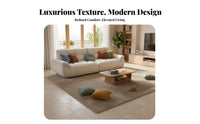Straight-Line puff Sofa abrasionResistant Couch Modern design Household Furniture for Pet Owners, Apartment Dwellers, Living Room, Lounge Area, Studio