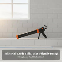 Manual Caulking Double Use Rotating Barrel Caulk Professional Grade Long-Lasting Construction for Handymen, Home Repair, Kitchen