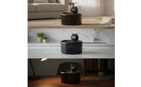 Cordless Cat Fountain with Stainless Steel Tray Wireless Cat Water Fountain Sensor-Activated Easy to Clean for Cats