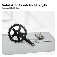 Single Speed Crankset Pant Leg Protection Chainring Guard Single Chainring Crankset Wear Resistant Bike Crank Limb Set