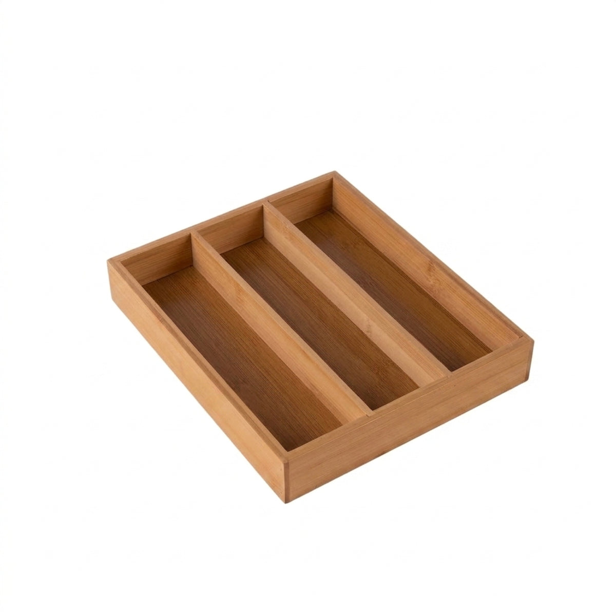 Bamboo Drawer Organizer Natural Cutlery Tray Shallow for Kitchen