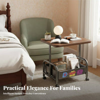Bedside Cart Two Tier Sturdy Construction for Compact Rooms