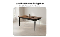 French Inspired Design Rectangular Wooden Meal Table entirely Wood Construction Large Rectangular Wooden Table Vintage design and & design Household Furniture Spacious table surface for Families, residents, Hosts, Family Gatherings, Home, Kitchen